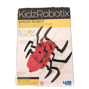 4M Kidz Robotix Spider Robot Steam Powered Toy Project Kids Brand New Sealed